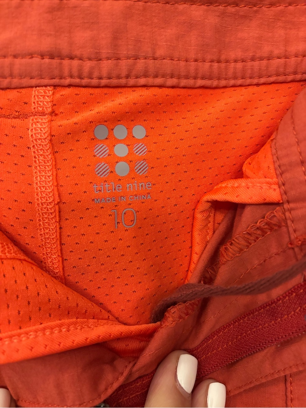 Title Nine Orange-Red Skort size 10 - Picture 10 of 16